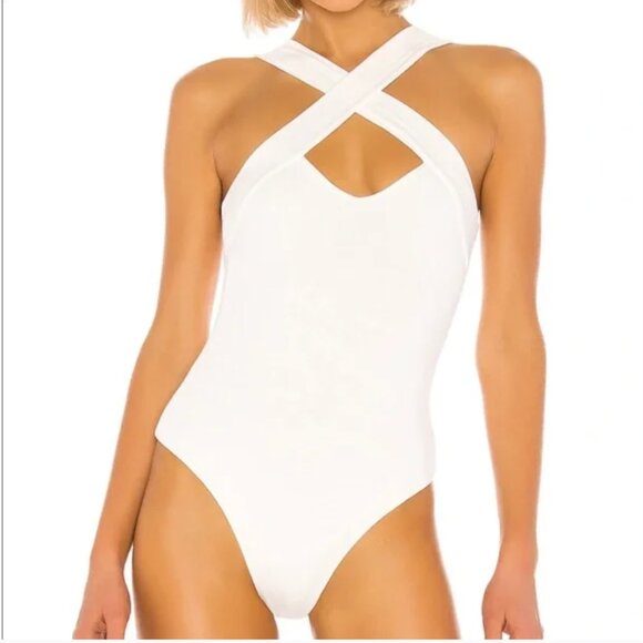 Revolve Superdown Gene cross front Bodysuit XXS - Picture 2 of 5